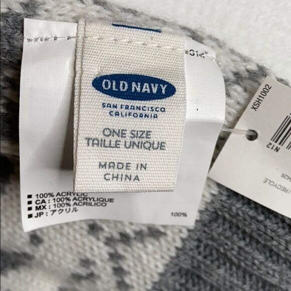 NWT Ladies Old Navy reversible snowflake scarf - Picture 3 of 5